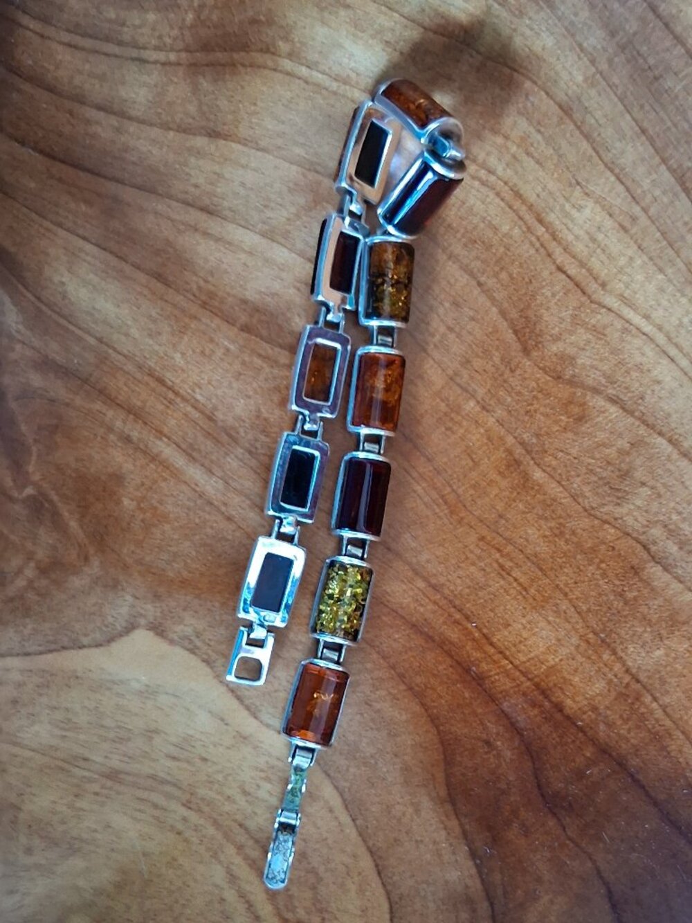 Amber Silver Bracelet